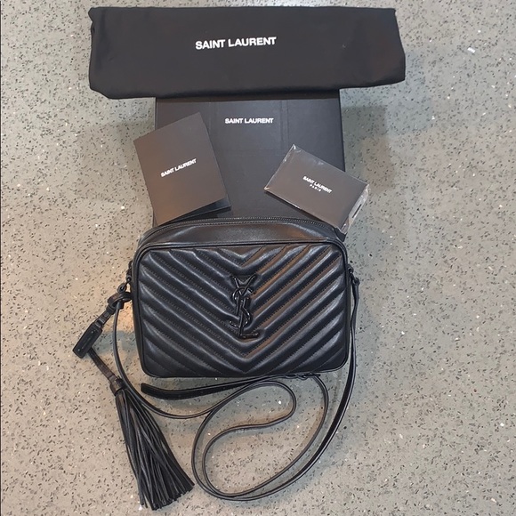 Yves Saint Laurent Handbags - YSL LOU MATELASSE BLACK ON BLACK CAMERA BAG